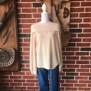 Cream Off the Shoulder Top
